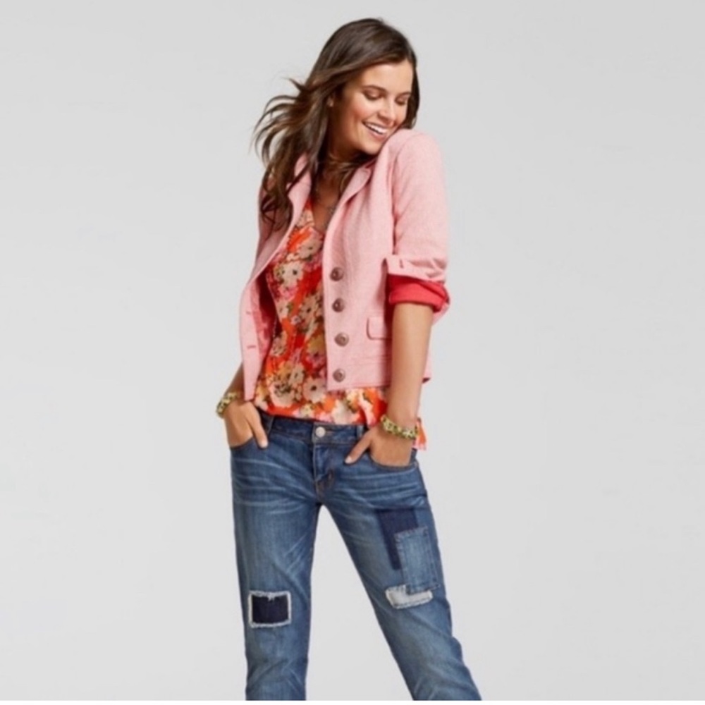 CAbi #5308 Patchwork Slim Boyfriend Size 4